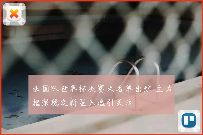 法国队世界杯决赛大名单出炉 主力框架稳定新星入选引关注